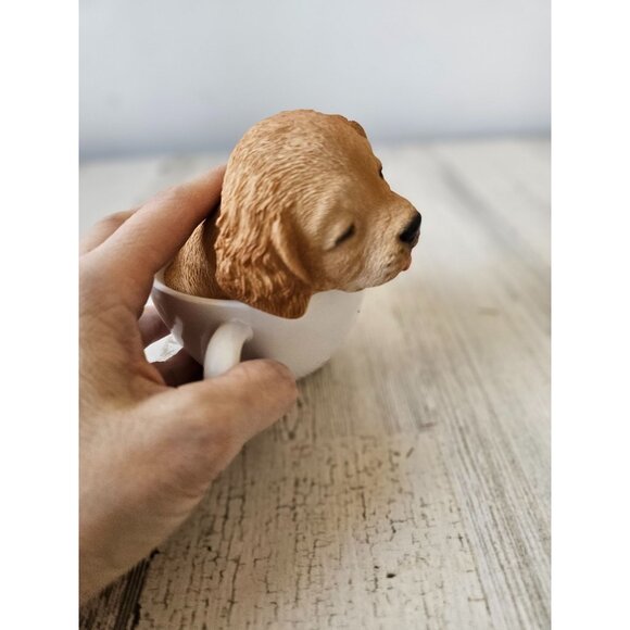 Lab puppy statue teacup cup mug realistic life-like decor dog - Picture 4 of 7